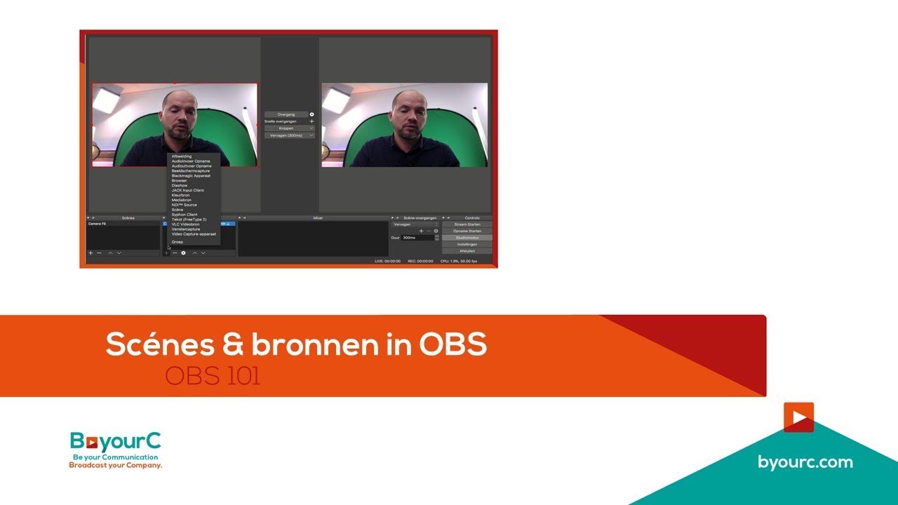 Featured image for “Scènes en bronnen in OBS”